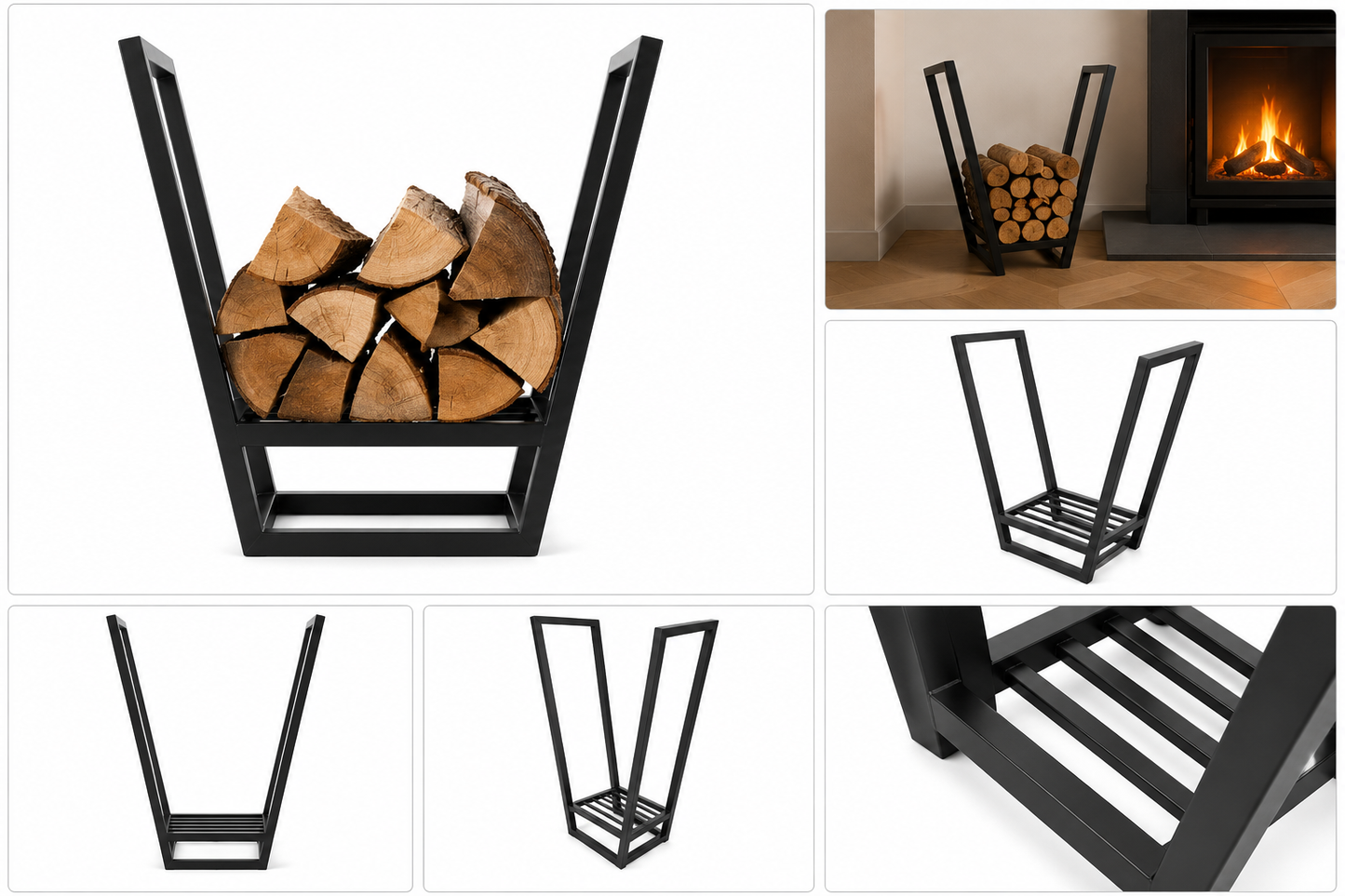 V-Shaped Firewood Stand
